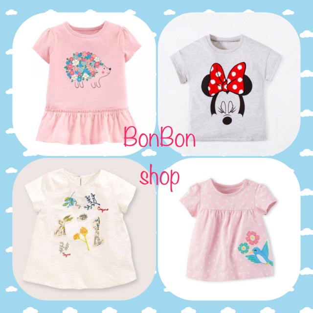 Áo cộc trẻ em Jumping Beans thêu hình hoạ tiết dễ thương