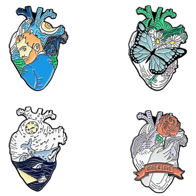 Huy Hiệu Cài Áo Hình Tranh Sơn Dầu Van Gogh 33 Phong Cách Làm Quà Tặng Cho Bạn Bè