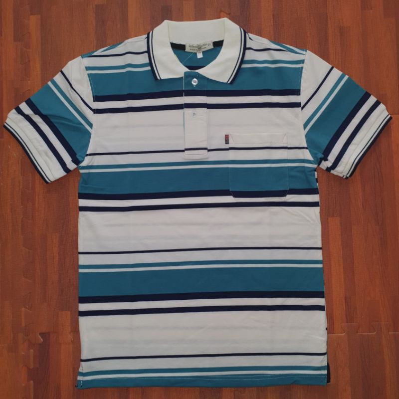 Áo Thun Nam Trung Niên Cổ Bẻ Kẻ Sọc | BigBuy360 - bigbuy360.vn