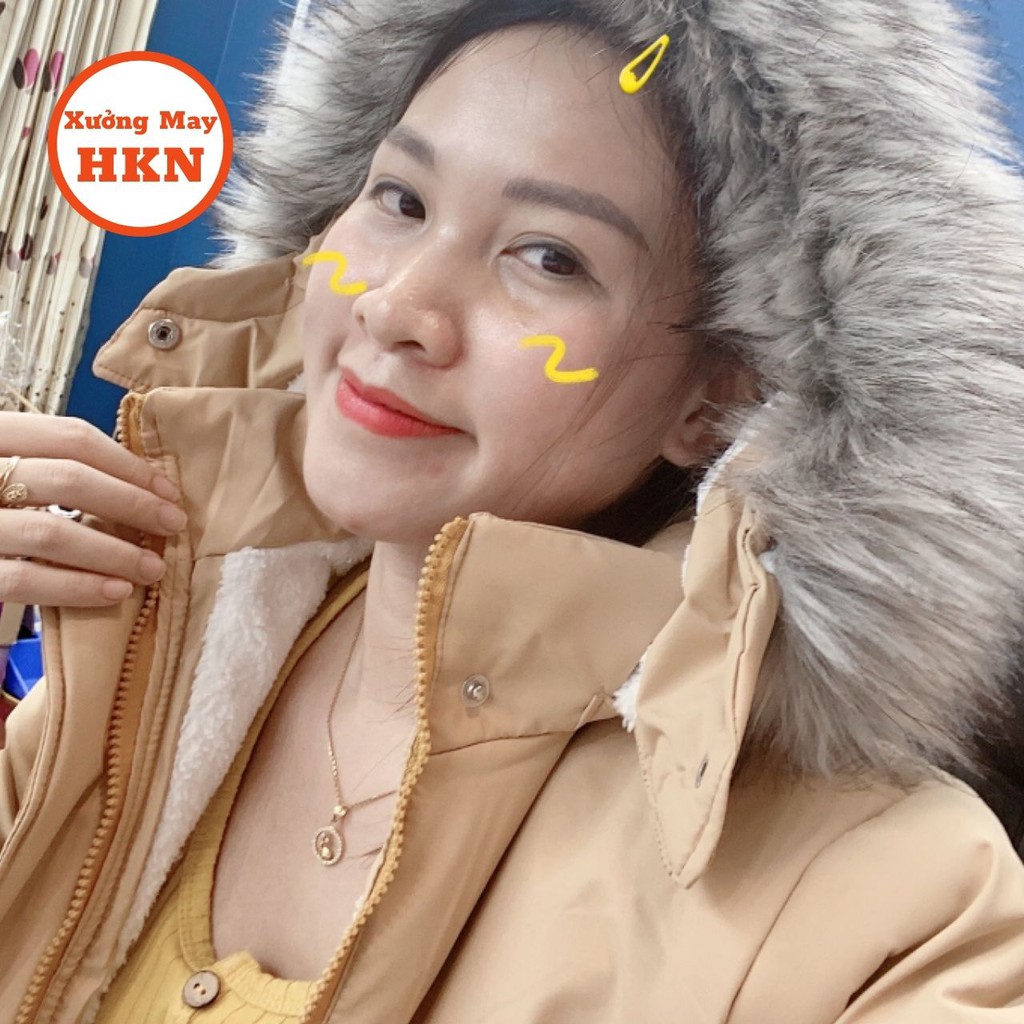 Áo Prdrad Nữ Thêu Nổi Dáng Dài Lót Lông Cừu Có Mũ Chất Lông Dày Dặn Cực Ấm Áp Mã 591 Xưởng May HNK