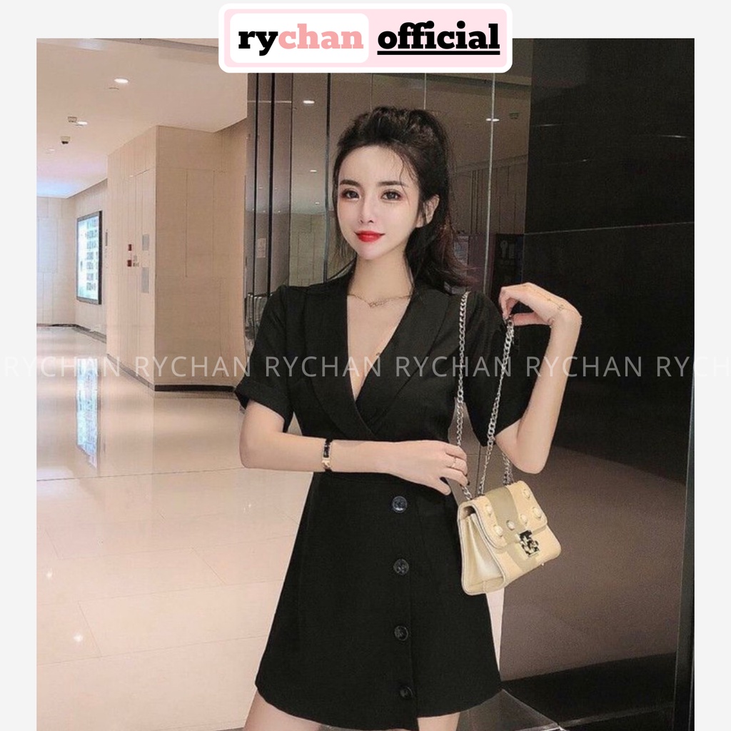 Jumpsuit Đi Chơi Cổ Vest Quyến Rũ 2 Màu Đen Đỏ - JU000