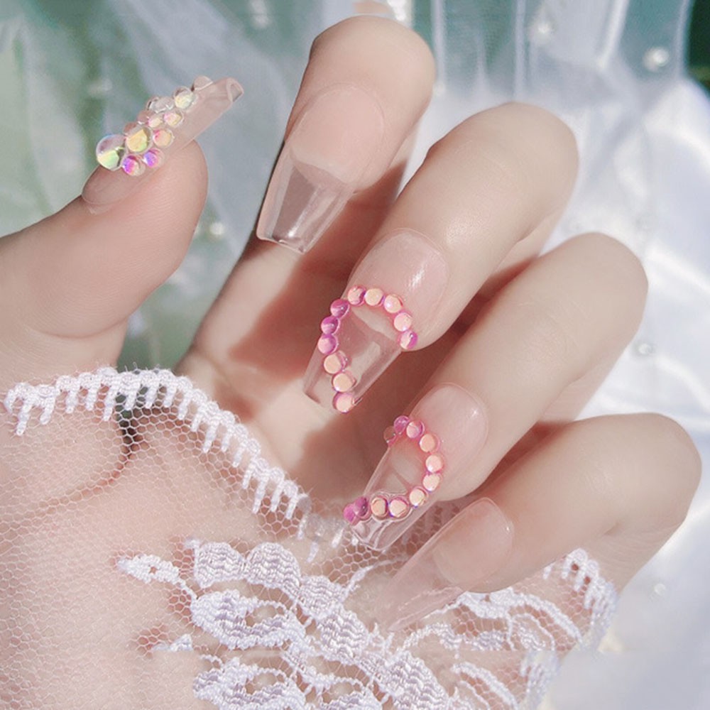 [Hàng mới về] Hộp phụ kiện trang trí móng tay 3d màu sắc xinh xắn