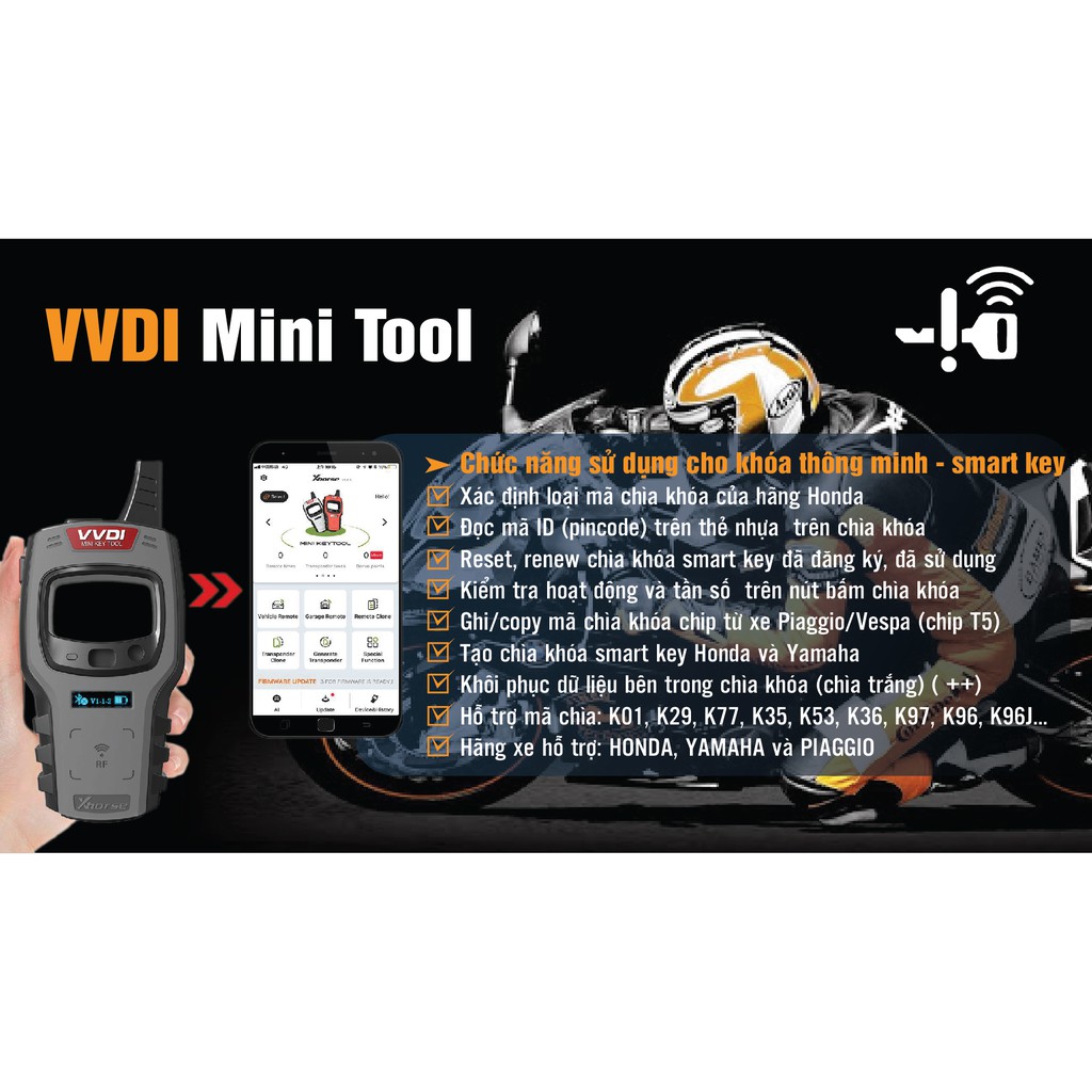 Phiên bản quốc tế  MÁY VVDI MINI TOOL_Chức năng Reset, tạo chìa Smartkey