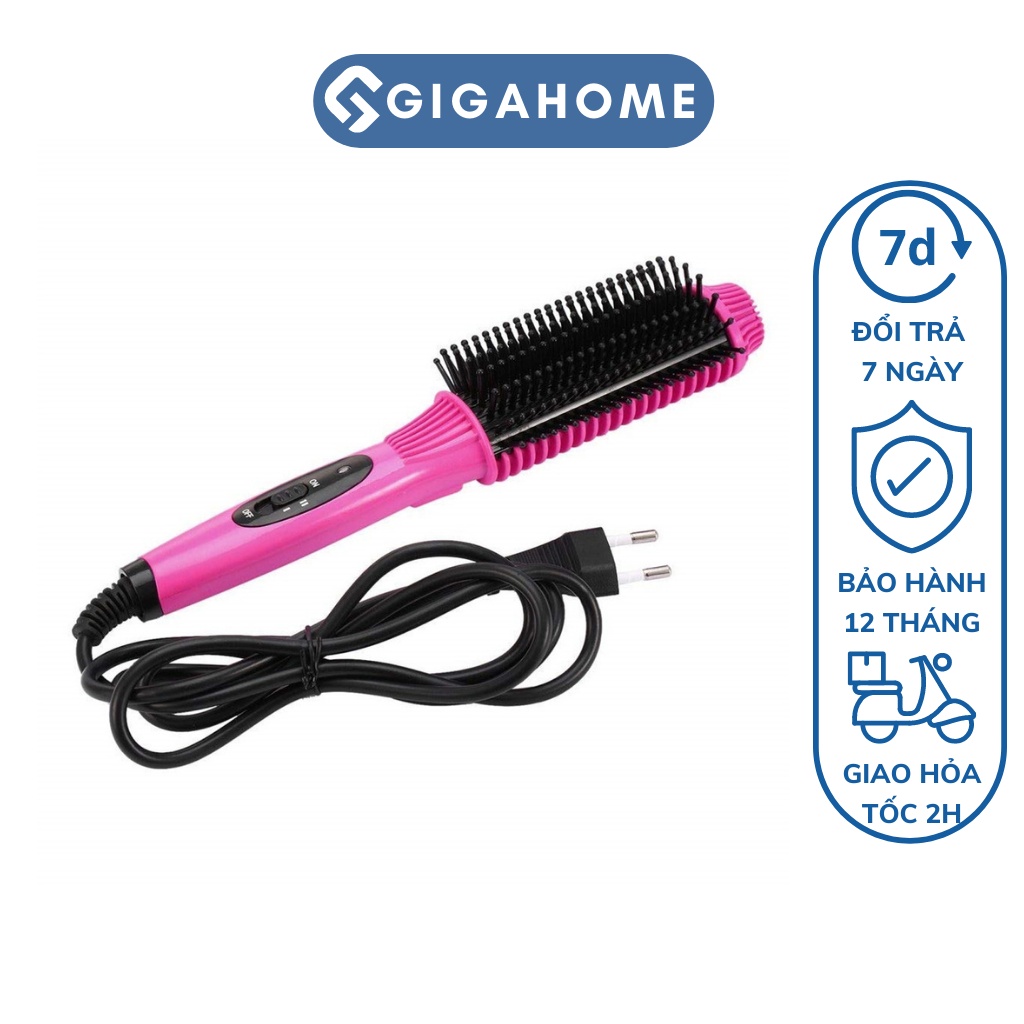 Lược Điện GIGAHOME NHC-8810 Uốn Cúp, Chải Thẳng Tóc Đa Năng 2in1 2651