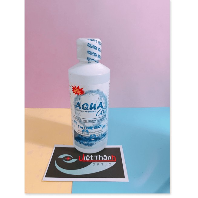 Nước ngâm lens và nước nhỏ mắt kính áp tròng chính hãng Hàn quốc Aqua