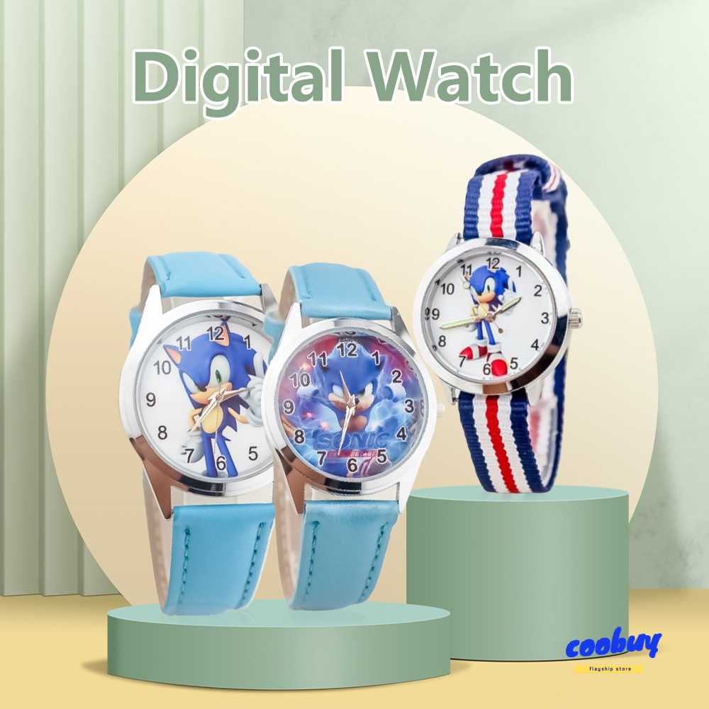 Đồng Hồ Đeo Tay Điện Tử Dây Vải In Hoạt Hình Đáng Yêu Dành Cho Trẻ