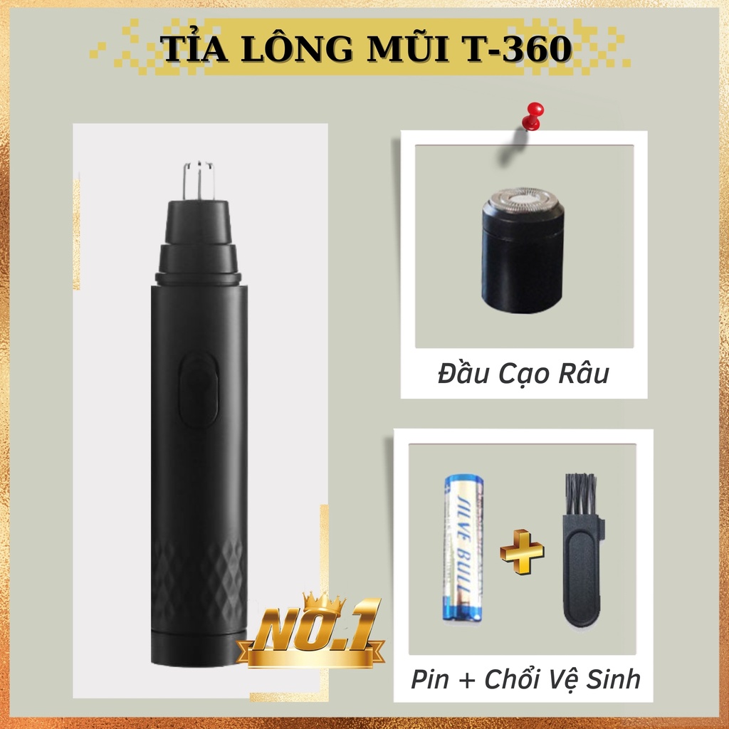 Tỉa lông mũi + cạo râu thông minh T-360. Hàng cao cấp - chống giật lông mũi !!!