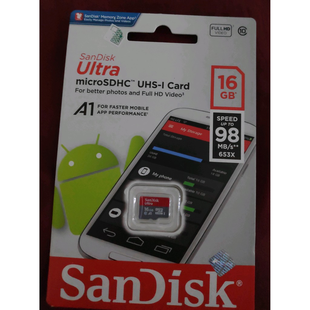Bộ Chuyển Đổi Sandisk Ultra 16gb Microsd 98mbps Class 10-5 Năm | BigBuy360 - bigbuy360.vn