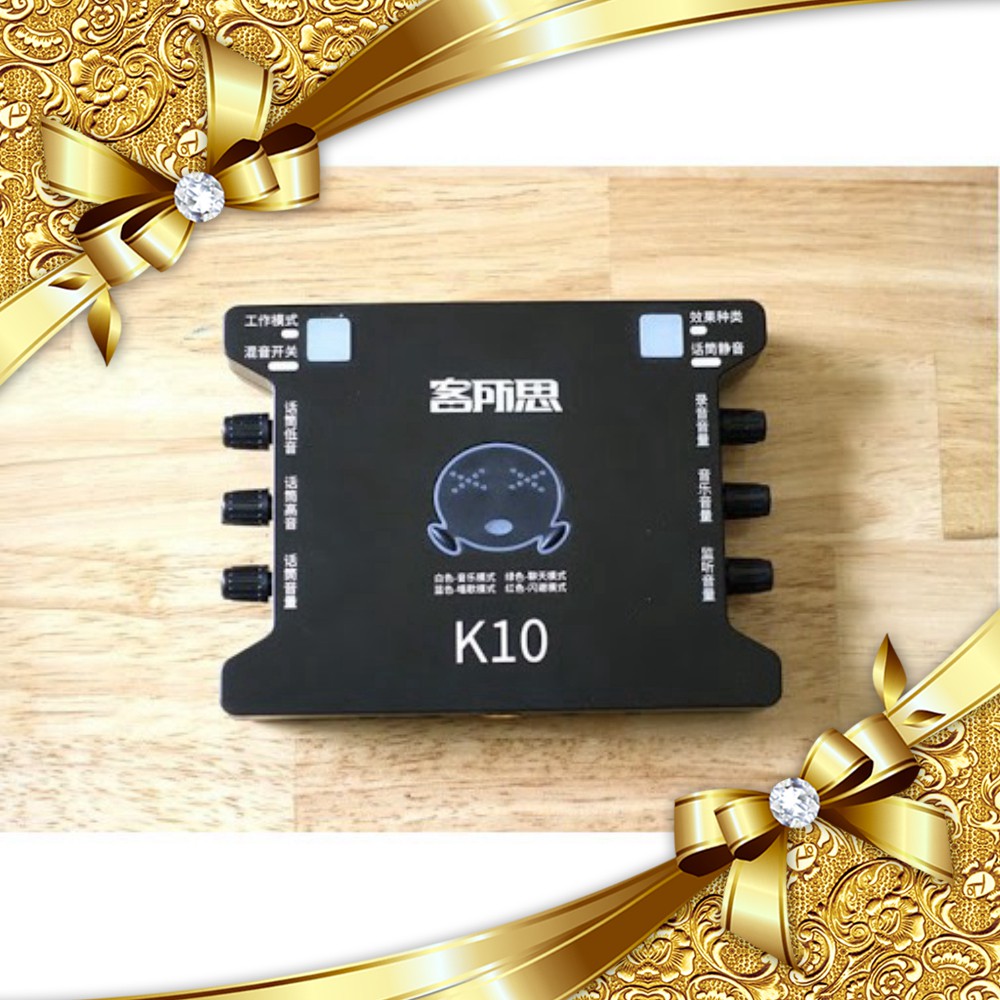 [GIÁ TỐT NHẤT] Combo Sound Card K10 + Micro AQTA 220 ( Đầy Đủ Phụ Kiện ) chất lượng