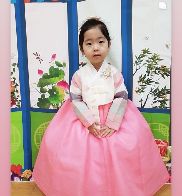 HANBOK BÉ GÁI MẪU MỚI CHUẨN HÀN QUỐC