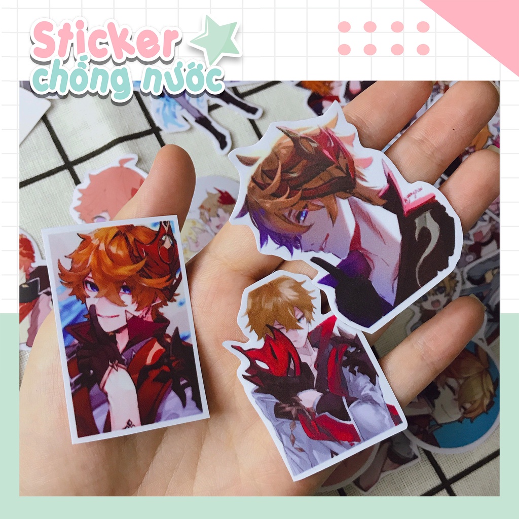 Sticker Childe Genshin Impact set 35 hình - sticker decal chống nắng chống nước