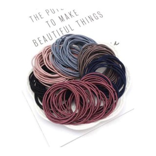 Set 100 dây buộc tóc nhiều màu