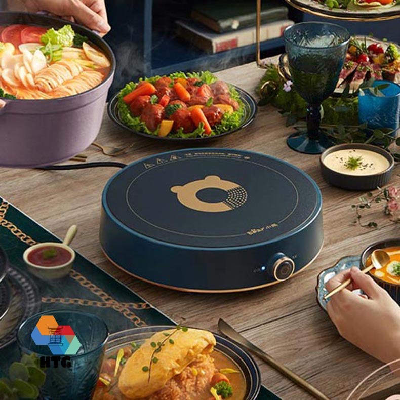 Bếp điện từ dạng tròn đơn cảm ứng nhiệt cực kì thông minh, bếp từ công suất vô cùng tiện lợi cho gia đình