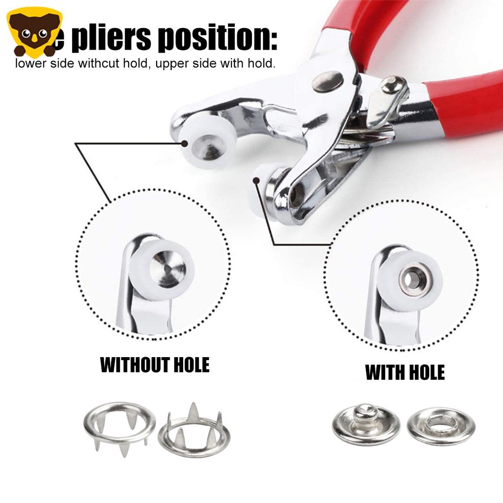 Bộ 50 Đinh Tán 9.5mm Kèm Kìm Bấm Nút Kim Loại Shopcyc1288