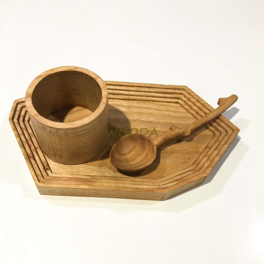 Cốc gỗ/ly gỗ tự nhiên miệng tròn size 8x7cm