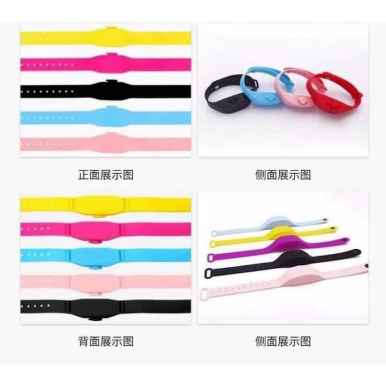 Combo 2 Vòng Đeo Tay Đựng Dung Dịch Xát Khuẩn Kèm Bình Bơm
