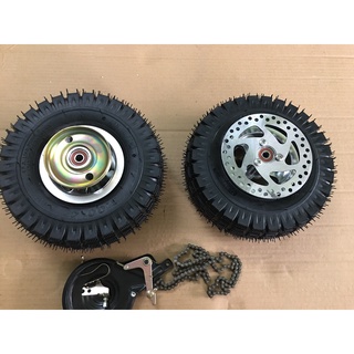 Combo bộ bánh chế xe mini escooter bánh 3.00-4