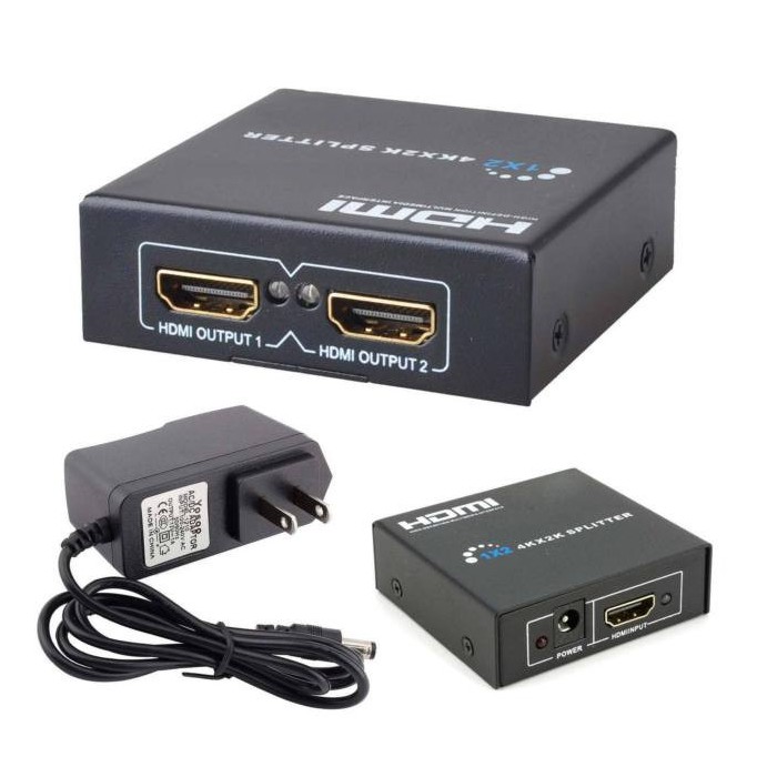 Bộ chia HDMI Switch 1 ra 2 Full HD 1080 đen - Hàng Chính Hãng