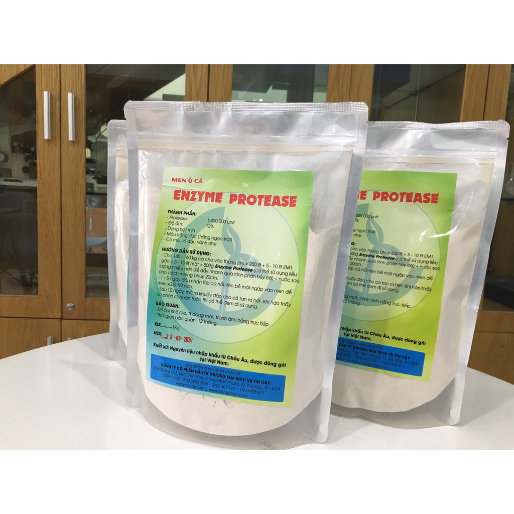 Men ủ phân cá Protease