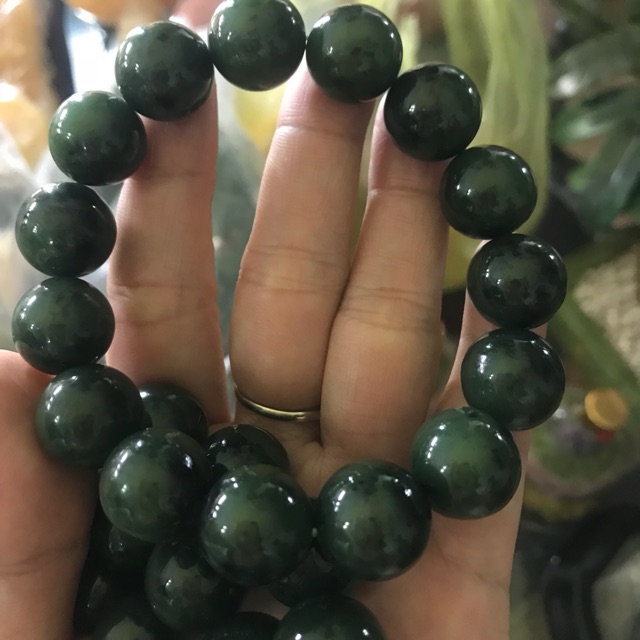 XANH NGỌC 16mm NAM Mạng MỘC HOẢ ĐEO SANG CUNG SANH ĐÁ TN