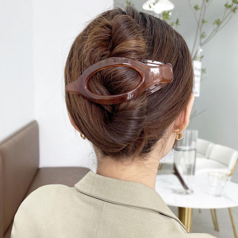 Kẹp Tóc Đuôi Ngựa Trong Suốt Thời Trang Dành Cho Nữ Giá Đỡ