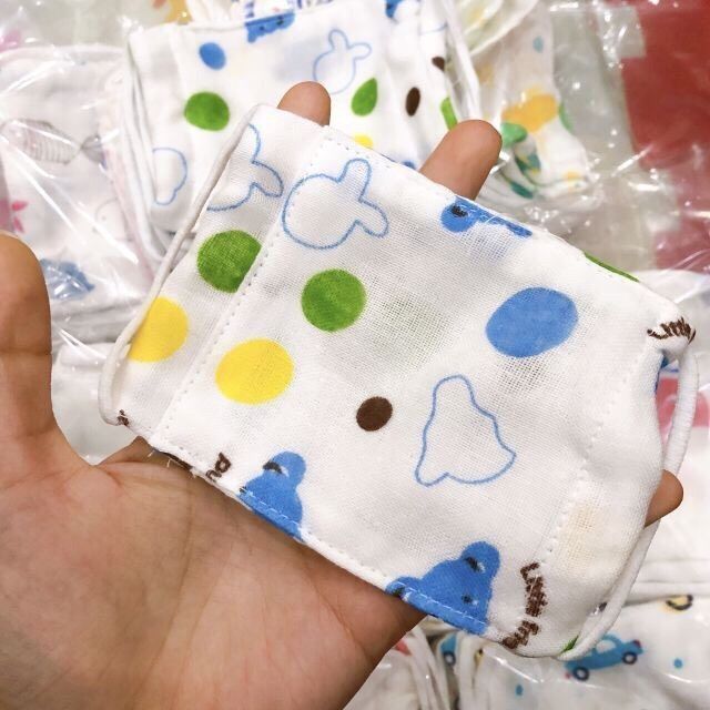 Khẩu Trang Vải Xô Xuất Nhật Cho Bé 0-2 Tuổi