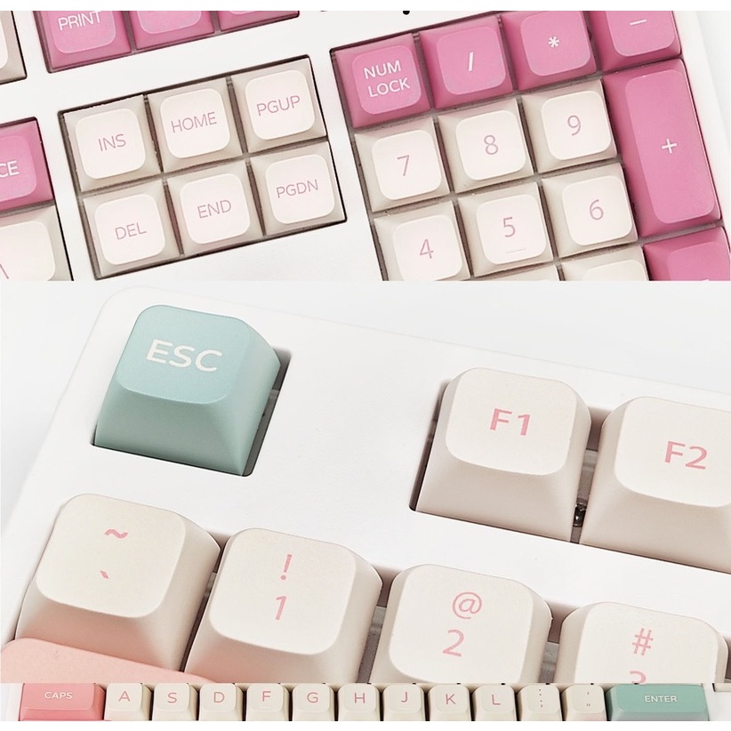 137 Phím Rouge keycaps XDA Profile Gradient Hoàng hôn PBT Dye Sub Bàn phím cơ học Keycap