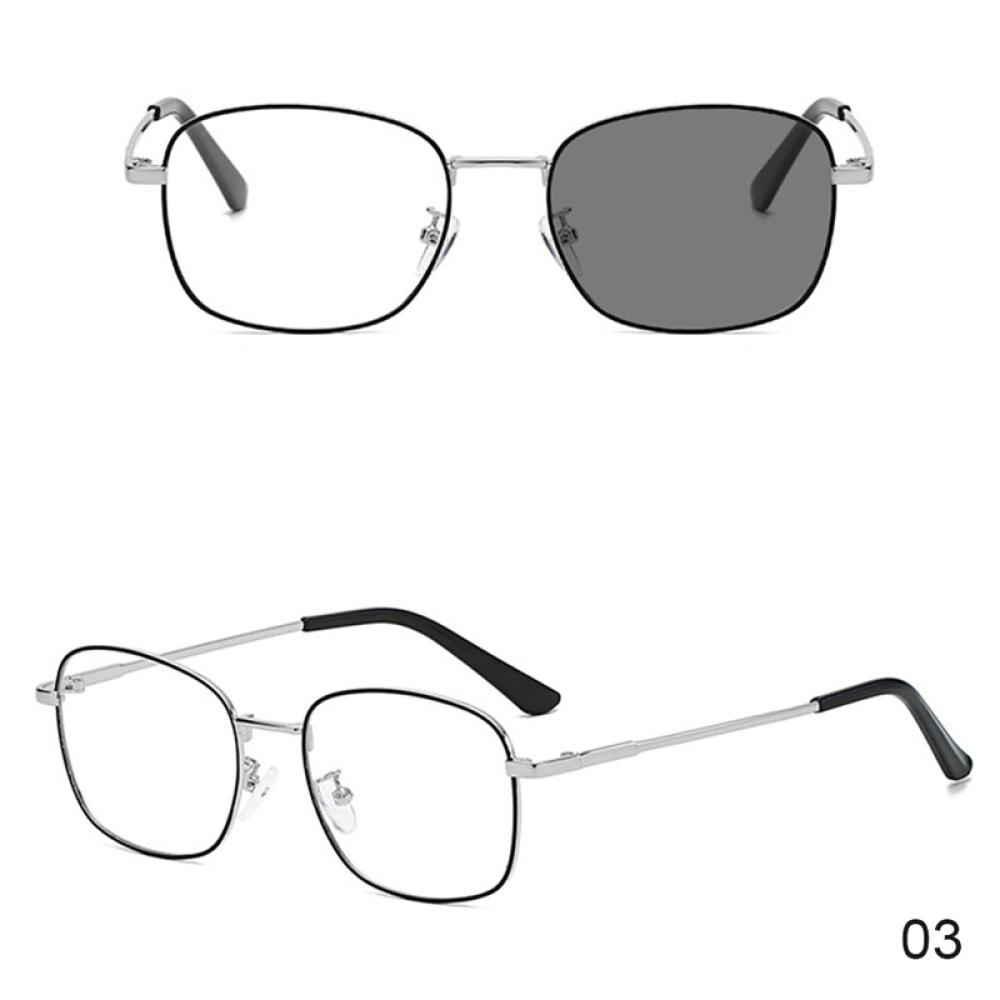 Kính Mát Gọng Kim Loại Thay Đổi Màu Sắc Theo Phong Cách Retro Thời Trang Cho Nam Và Nữ N2Q5