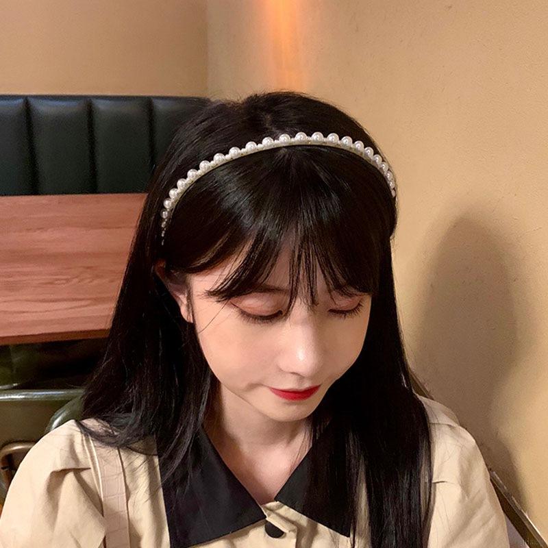 Băng Đô Cài Tóc Đính Ngọc Trai Nhân Tạo Xinh Xắn Phong Cách Hàn Quốc