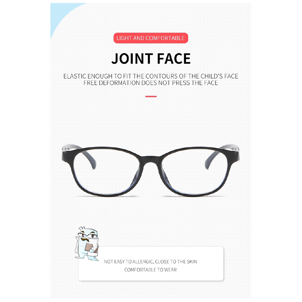 Kính Mắt Wayfarer Chống Bức Xạ Thiết Kế Thời Trang Hàn Quốc Dành Cho Trẻ Em Với Tròng Kính Thay Thế Được