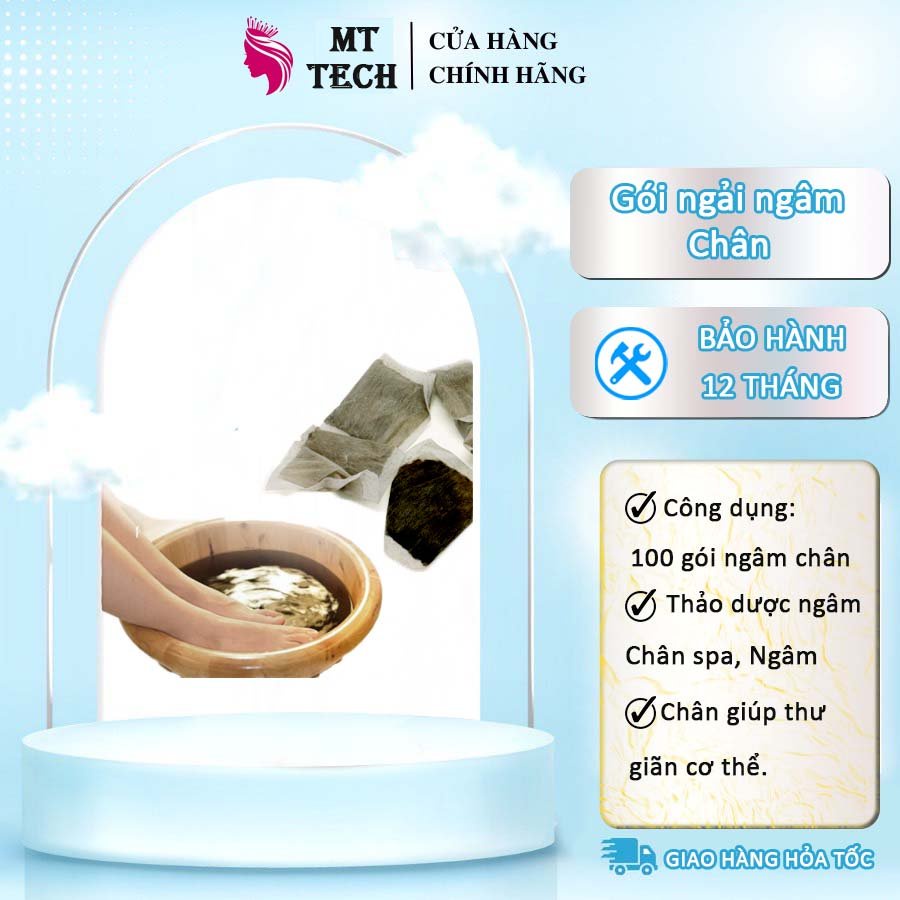 Gói Ngải Ngâm Chân 100 gói Thảo Dược Ngâm Chân Dùng Khử Mùi Hôi Thư Giãn Dễ Ngủ
