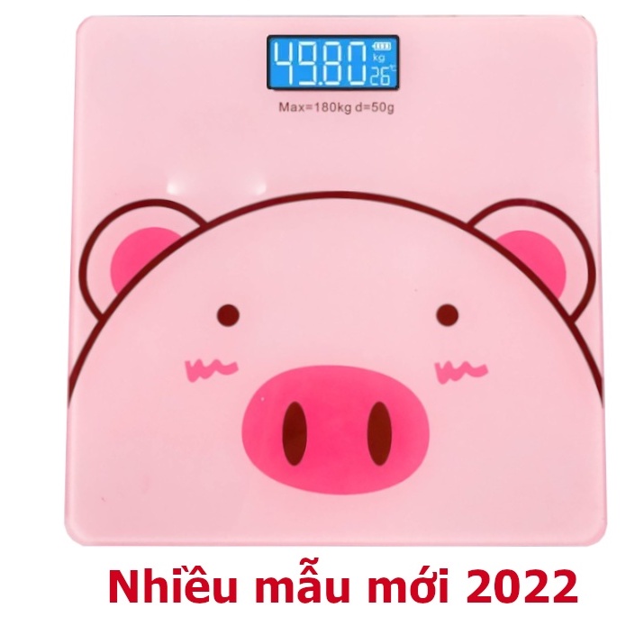 Cân Điện Tử Sức Khỏe - Cân Heo Hồng- Đo Nhiệt Độ Phòng