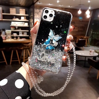 Ốp Điện Thoại Họa Tiết Bướm Lấp Lánh Cho iphone 11 12 13 15 16 17 pro xs max 14 plus ip 14 pro max