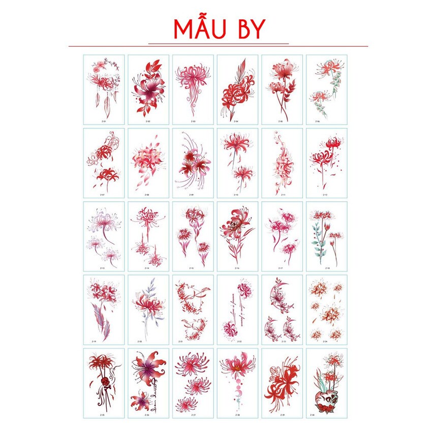 Hình xăm tạm thời đa dạng mẫu combo 30 tờ mã sử dụng trong vòng 15 ngày độc đáo hợp thời trang ILY
