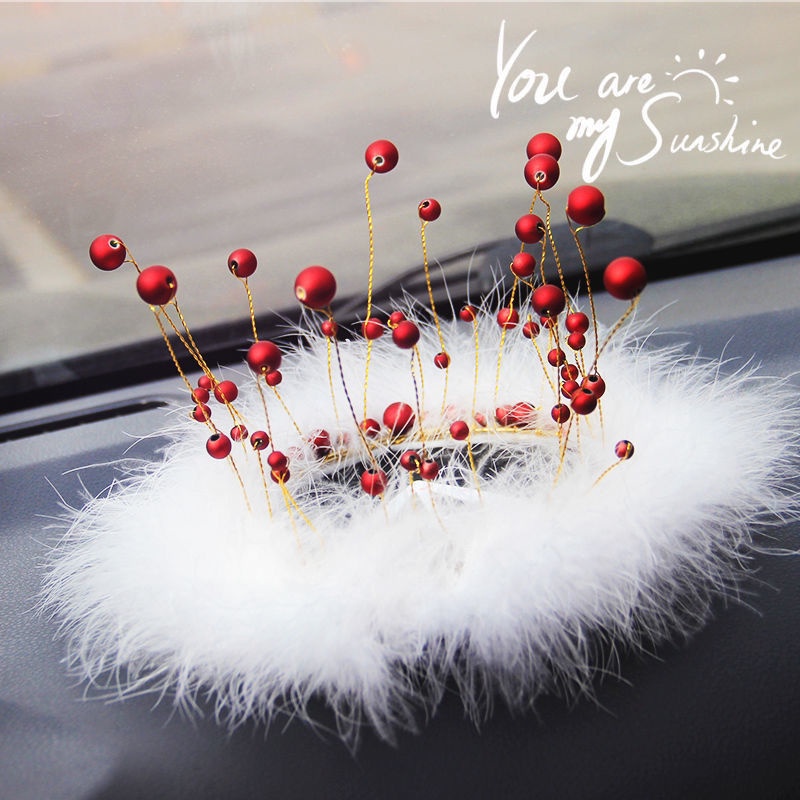 Tấm Thảm Lông Vũ Chống Trượt Chịu Nhiệt Độ Cao In Họa Tiết Dễ Thương Sáng Tạo Để Trang Trí Bảng Điều Khiển Xe Hơi