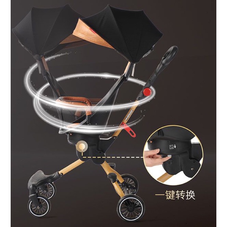Xe đẩy V5B cao cấp chính hãng Baobaohao 2 chiều có thể gấp gọn tiện di chuyển bảo hành lên đến 12 tháng