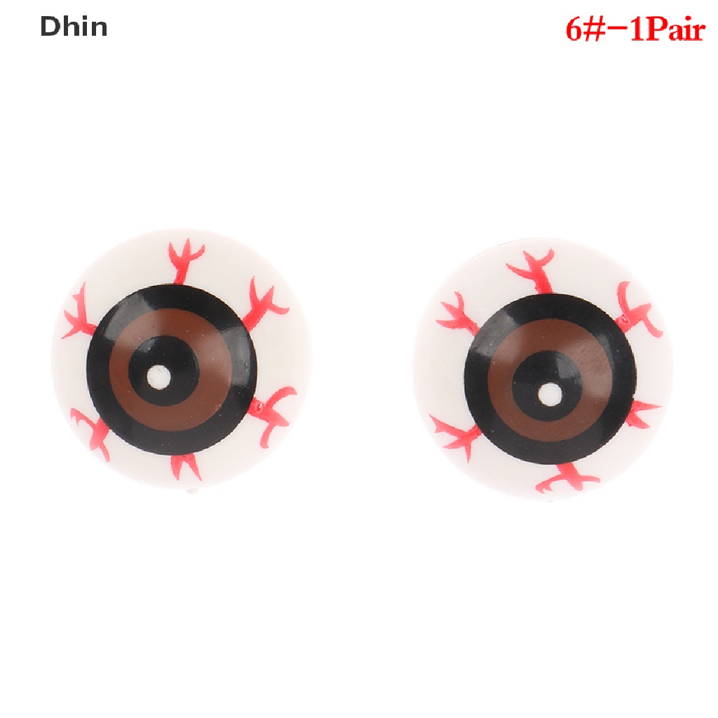 1 Cặp Bóng Mắt Nhựa Nửa Mắt Dùng Trang Trí Halloween / Búp Bê DIY