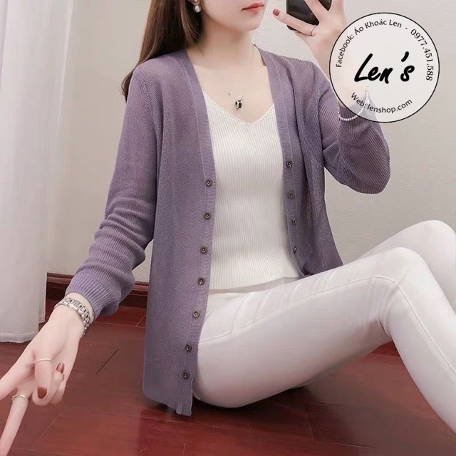 ÁO KHOÁC MỎNG NHẸ CARDIGAN NÚT GIẢ