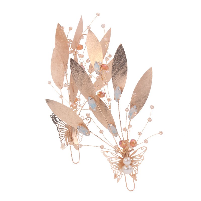 Băng đô cài tóc hình bướm đính đá nhân tạo lấp lánh