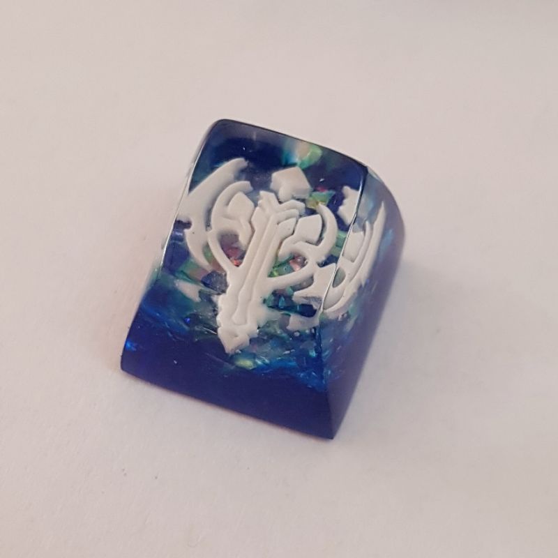 Nút Keycap SA Profile hàng R1 Azure Lane Resin Keycap - Nút bàn phím cơ trong suốt hình cá trắng đen