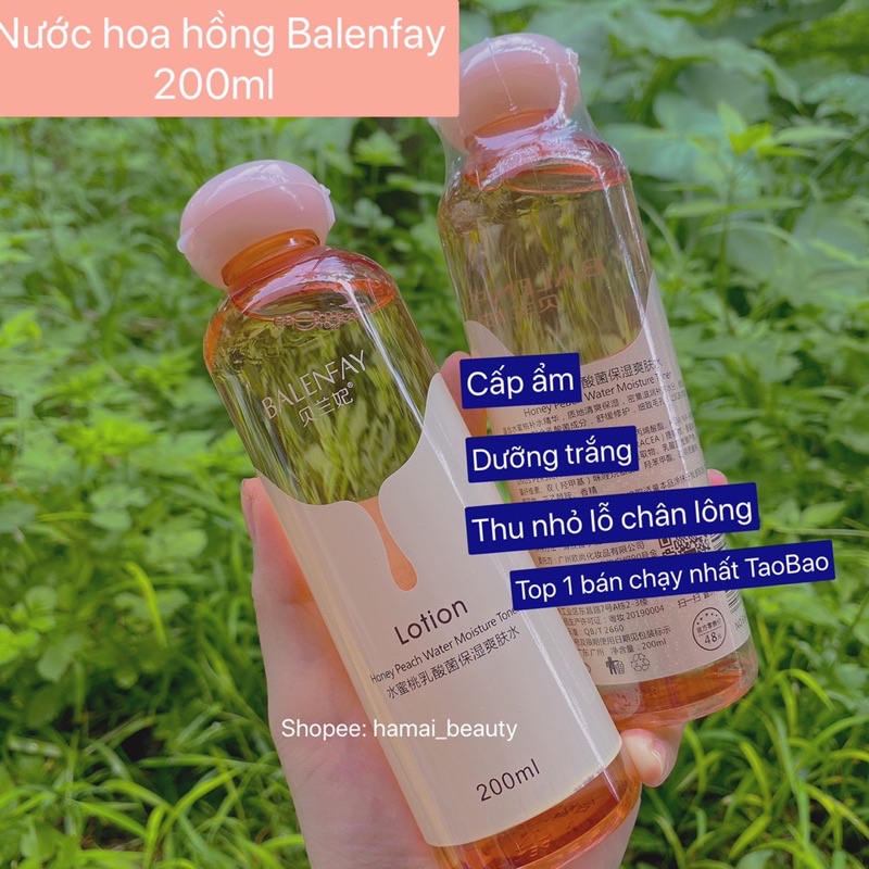 Nước hoa hồng tinh chất đào BALENFAY 200ml | WebRaoVat - webraovat.net.vn