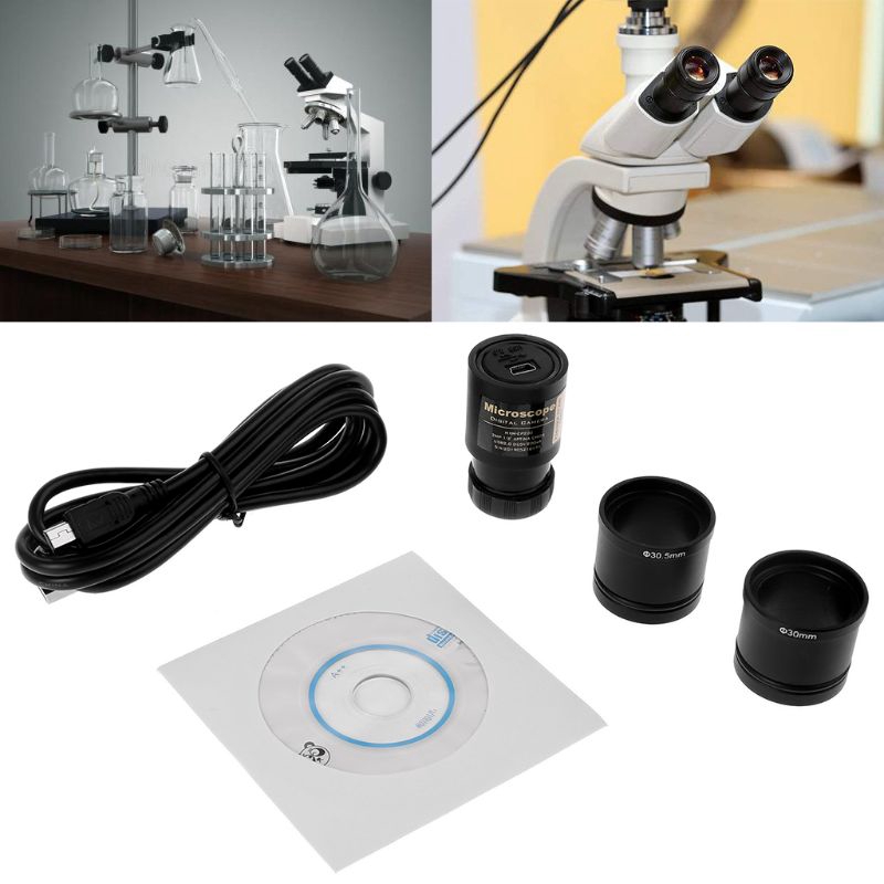 HD CMOS 2.0MP USB Electronic Eyepiece Microscope Camera Mounting Size 23.2mm with Ring Adapters