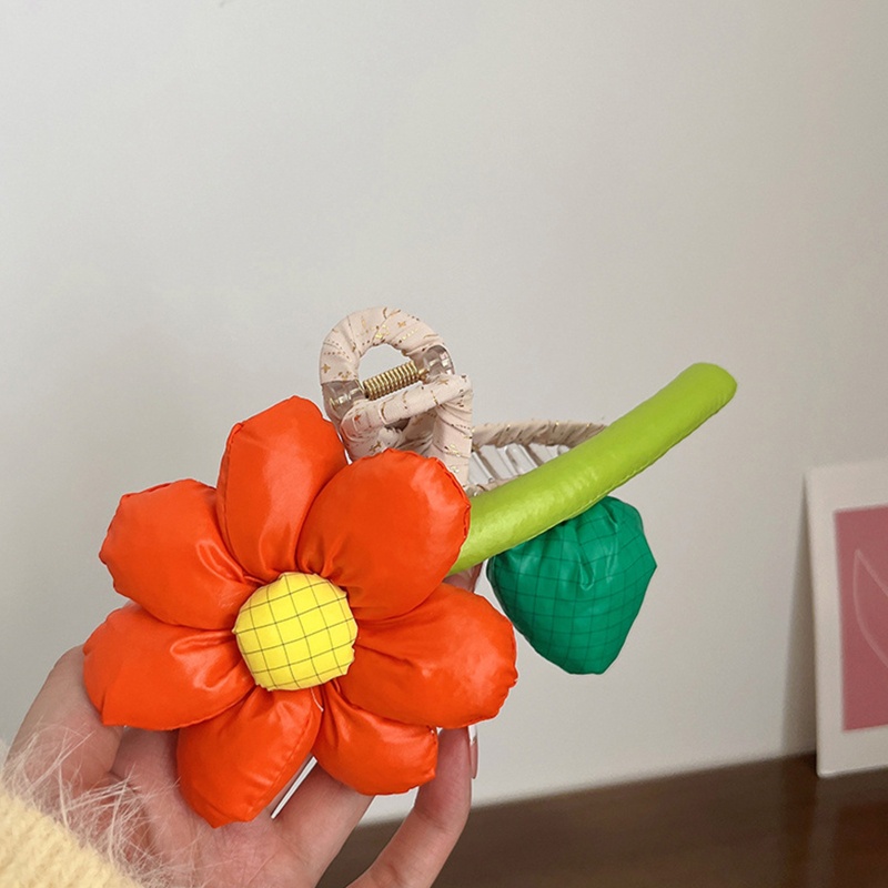 Kẹp Tóc Càng Cua Hình Hoa Chất Liệu Nhựa Resin Dễ Phối Đồ