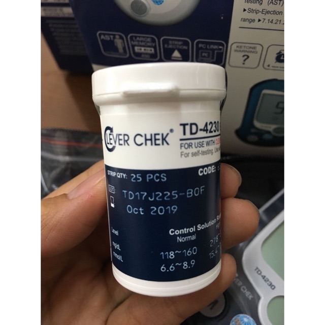 Que thử đường huyết Clever-Chek TD (25 que)