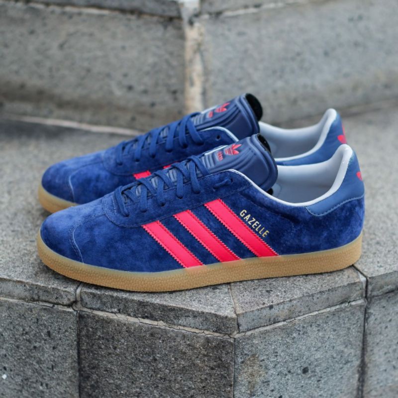 Giày Thể Thao Adidas Mi Gazelle Màu Xanh Navy Đỏ Thời Trang Năng Động