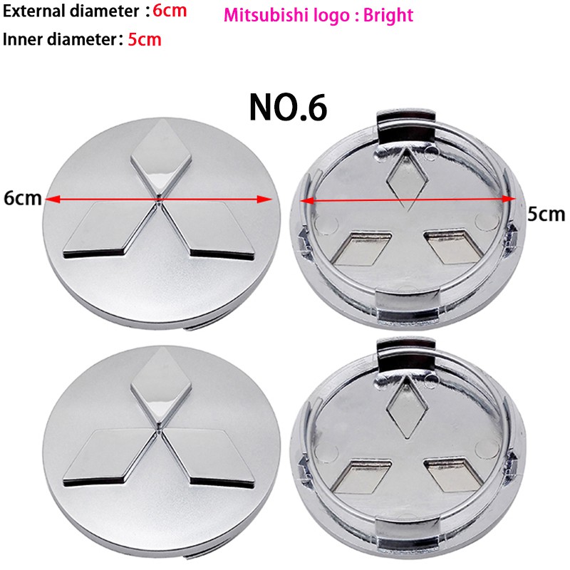 Set 4 nắp chụp mâm bánh xe ô tô chuyên dụng cho MITSUBISHI ASPIRE GRANDIS