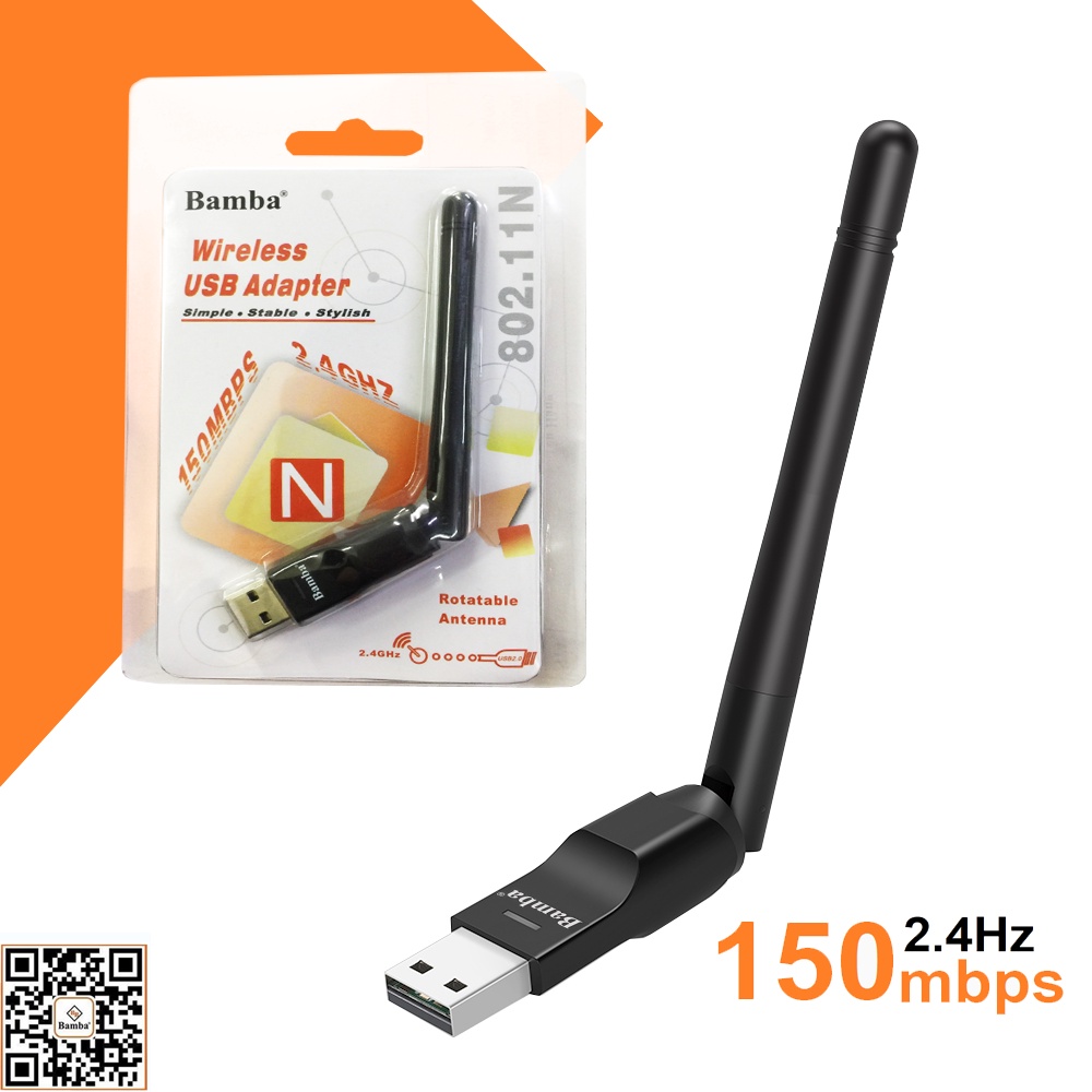 Usb thu Wifi chuẩn 150mbps 2.4GHz BAMBA LOẠI TỐT