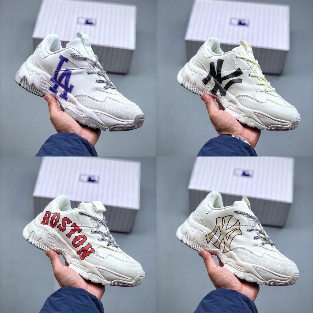 Giày đế độn MLB ny boston tăng chiều cao thể thao sneaker nam nữ Hot trend