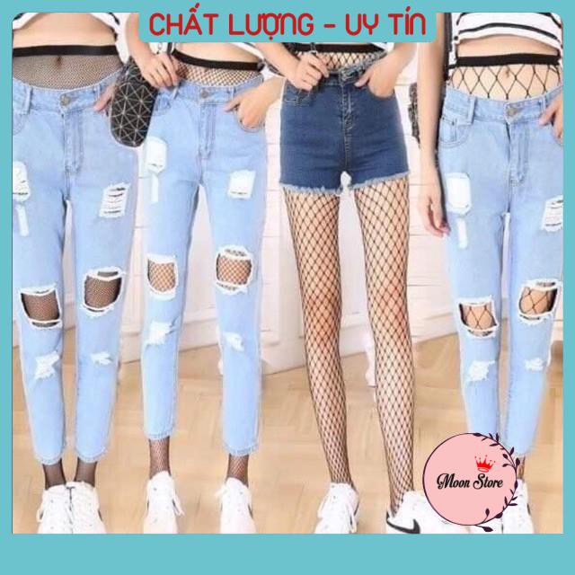Quần tất lưới quyến rũ, cá tính không gân