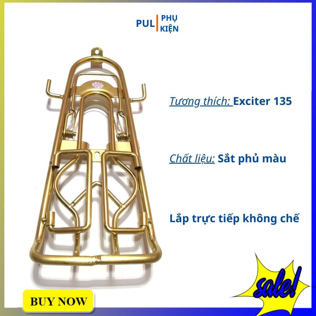 Baga Exciter 135 dày 10li gắn giữa xe có móc treo đồ và phần mở rộng chắc chắn dễ dàng lắp đặt